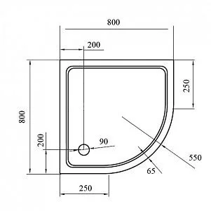 Приобрести cezares поддон из стеклокомпозита tray 80х80см tray-m-r-80-550-35-w