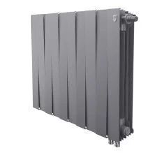 Royal Thermo Радиатор биметаллический Pianoforte 500 /Silver Satin ( серебристый ) VDR80 - 12 секц.
