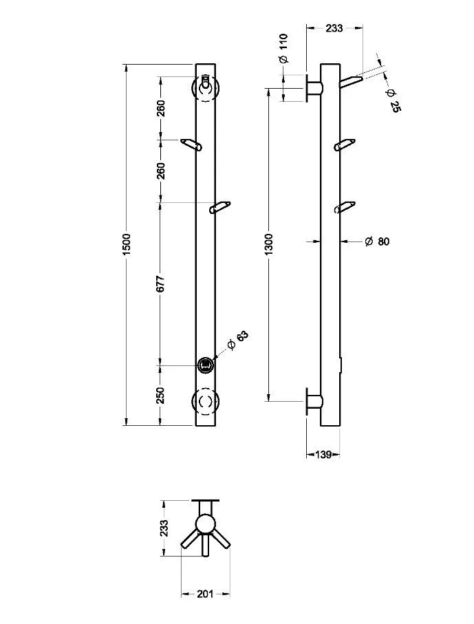 Приобрести boheme полотенцесушитель uno 23х150 см, электрический, матовй белый 724-mw