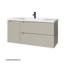 Caprigo Тумба с раковиной TERMIN-Smalty STRIPE 120 см, левая, бежевая, эмаль