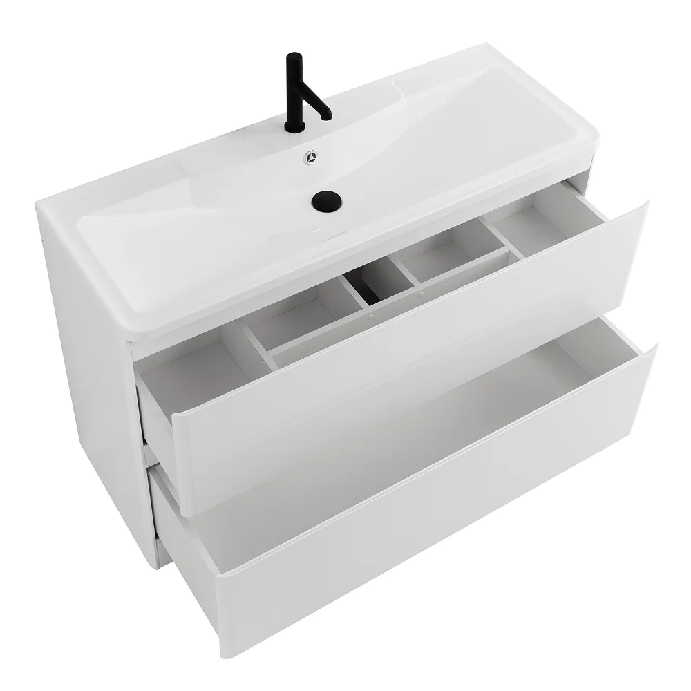Приобрести belbagno тумба с раковиной albano 120 см, напольная bianco lucido, белая раковина