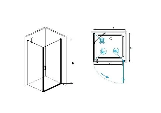 Приобрести душевое ограждение rgw le-34 60х80 см, прозрачное, 06123468-11