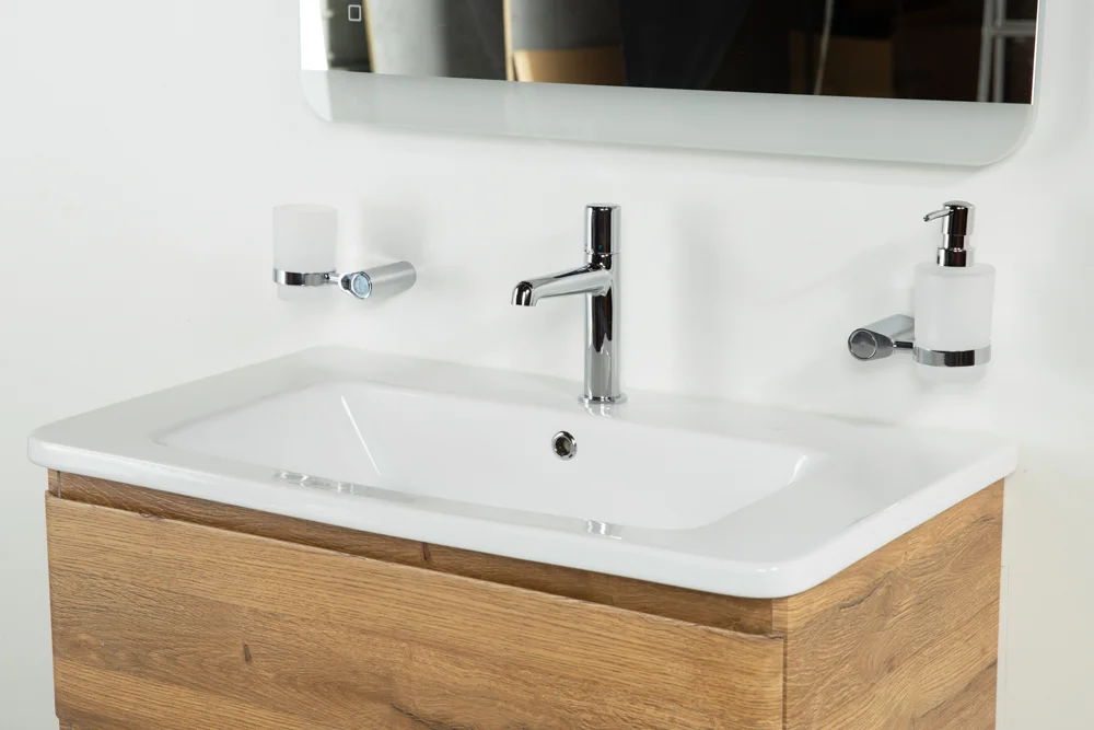 Приобрести belbagno тумба с раковиной albano-cer 80 см, подвесная rovere rustico, белая раковина