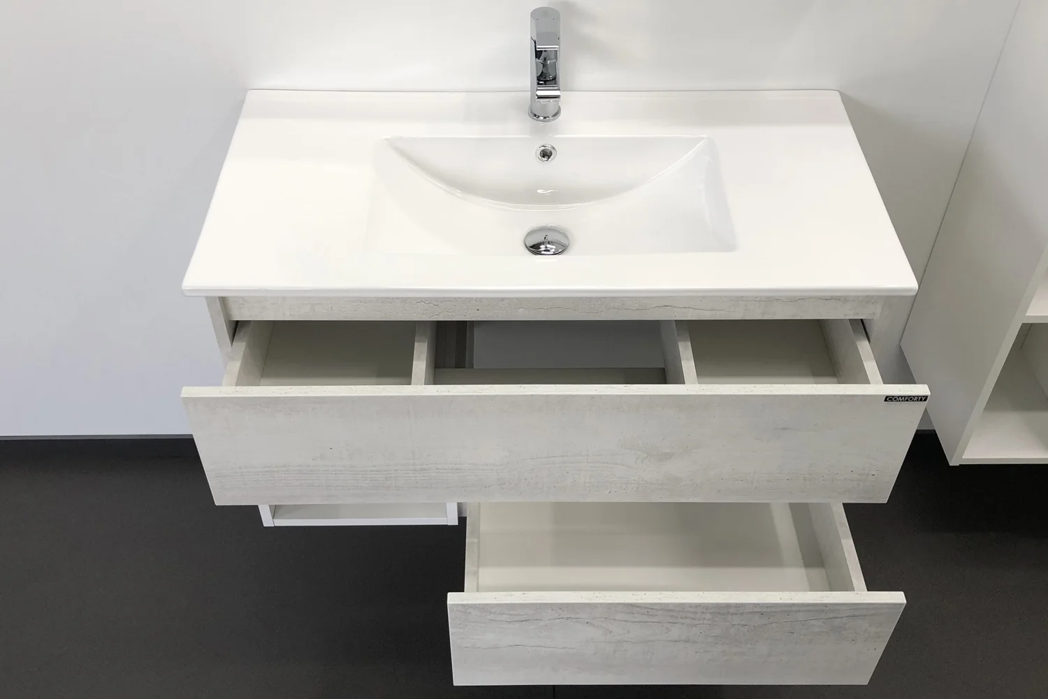 Приобрести сomforty тумба с раковиной "турин-90" дуб белый