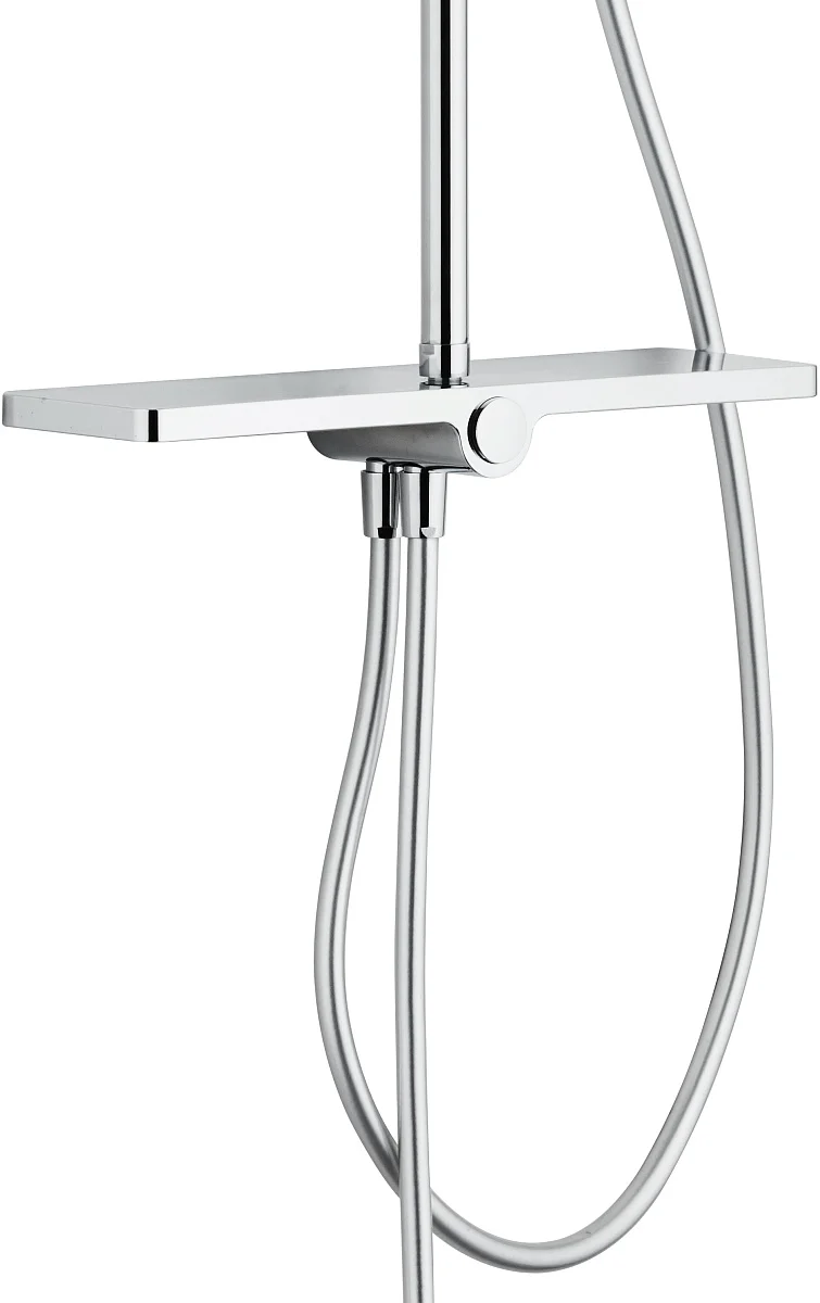 Приобрести aquanet душевая стойка pragmatic r 126 см, хром af430-70-r-c, с полочкой