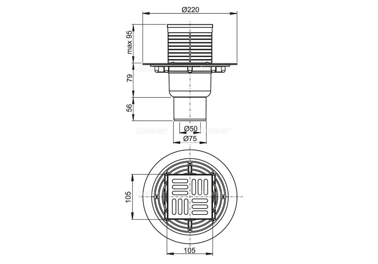 Приобрести сливной трап alcaplast apv2321