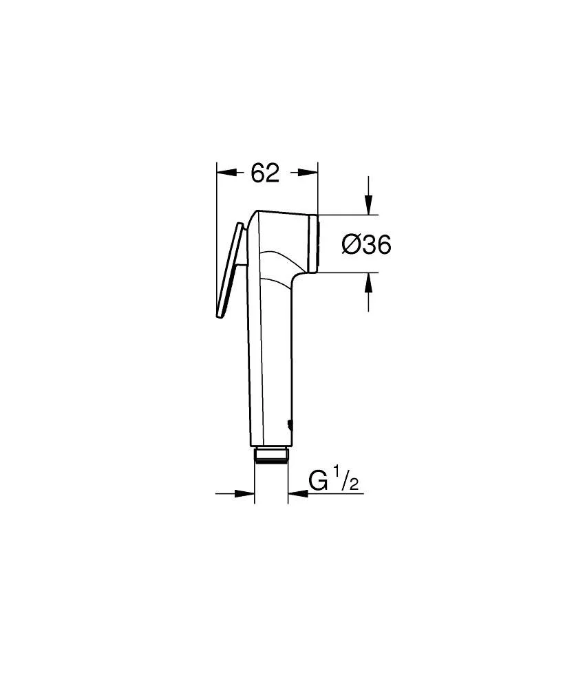 Приобрести готовый комплект для гигиенического душа grohe bauclassic, встраиваемый смеситель, гигиенический душ со шлангом и держателем, хром 124434