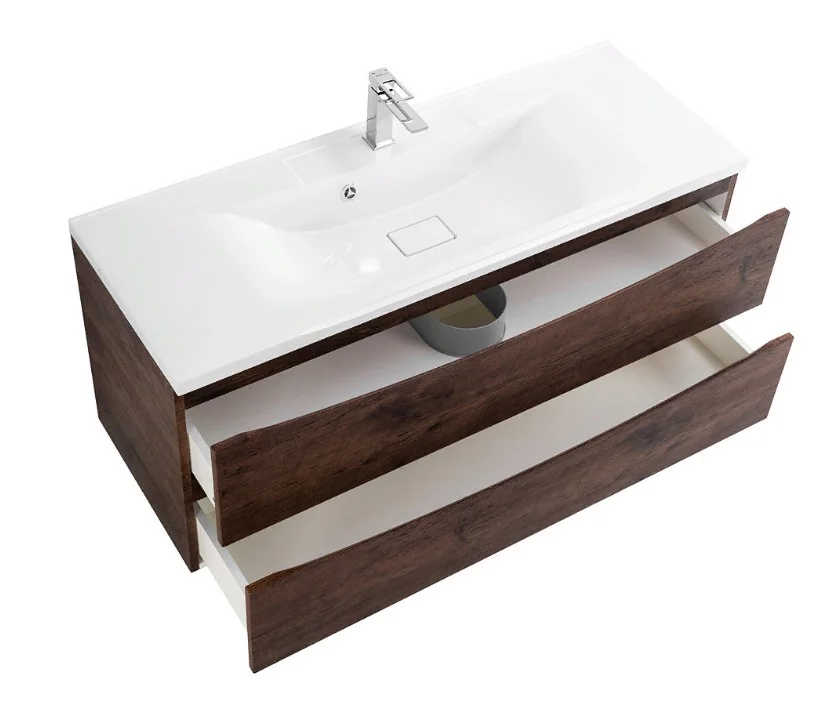 Приобрести тумба подвесная с раковиной belbagno marino-1200-2c-so-rw-p 120 см, rovere moro