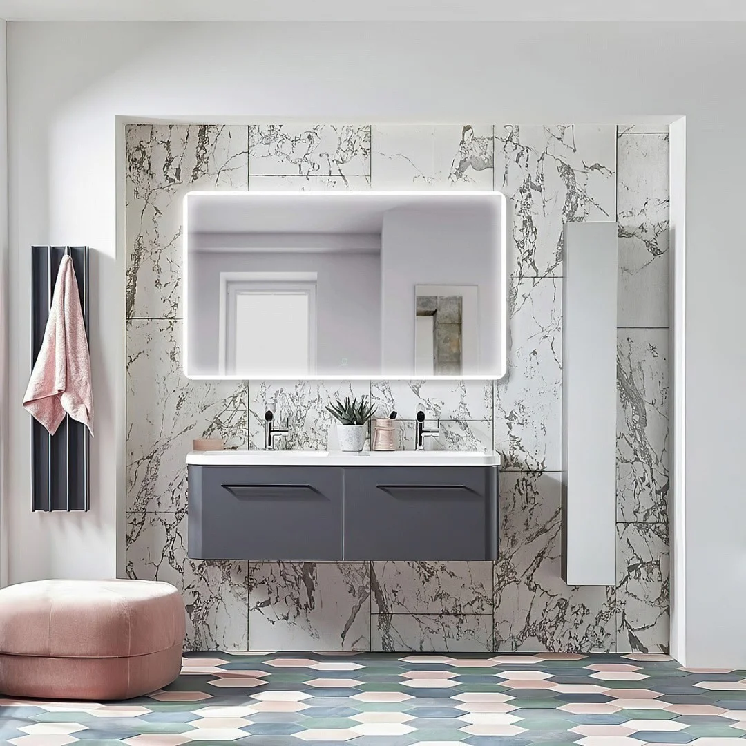 Приобрести azario зеркало 120х70 см, белый, сенсорный выключатель, диммер, az-z-063cs