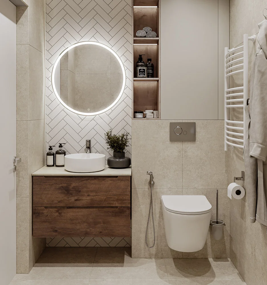 Приобрести belbagno тумба со столешницей etna 80 см, подвесная rovere moro