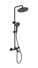 Душевая система с термостатом WONZON & WOGHAND T-1000, Черный матовый (WW-B3057-A-MB)
