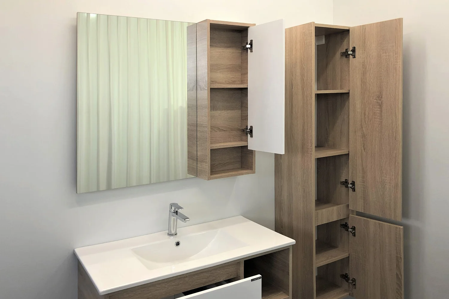 Приобрести сomforty зеркало-шкаф "гамбург-90", дуб сонома