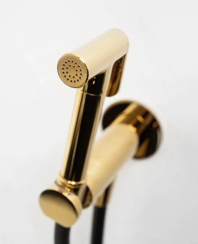 Приобрести cezares смеситель с гигиеническим душем leaf, золото leaf-dif-po
