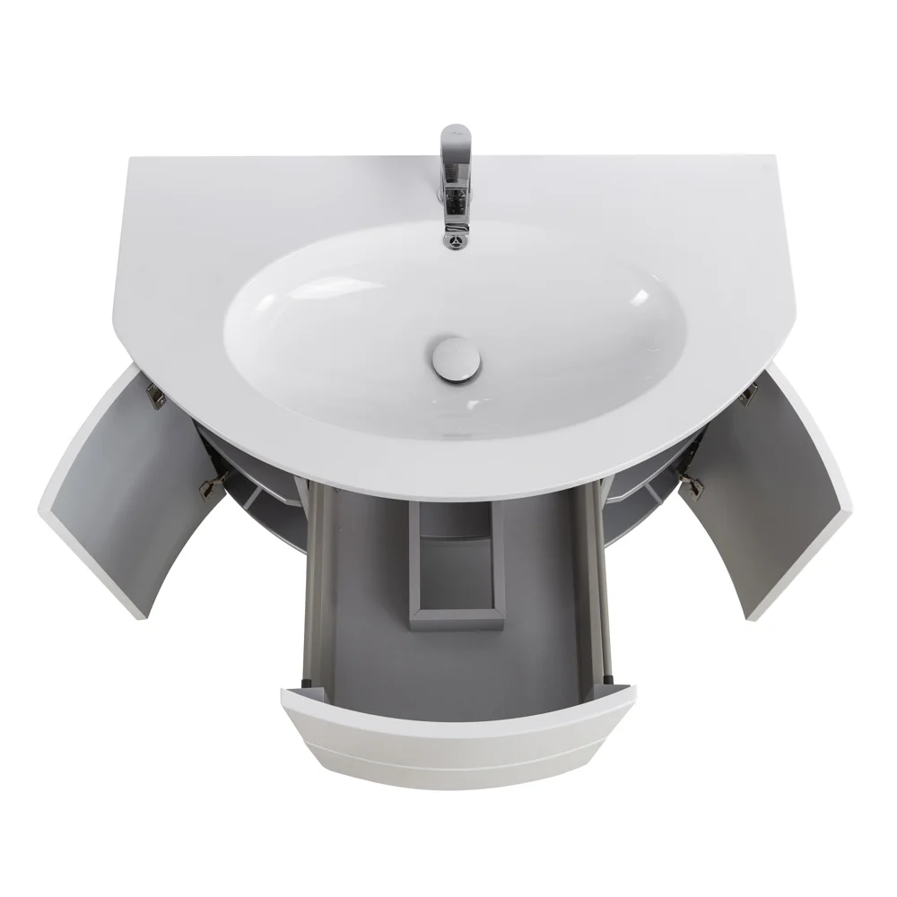 Приобрести cezares тумба подвесная с раковиной eden 91 см bianco lucido, белая 55146