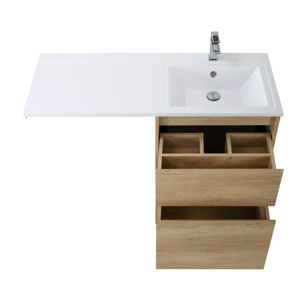 Приобрести belbagno тумба с раковиной kraft 120 см, напольная kraft-lvd-58/120-r rovere nebrasca nature, белая раковина