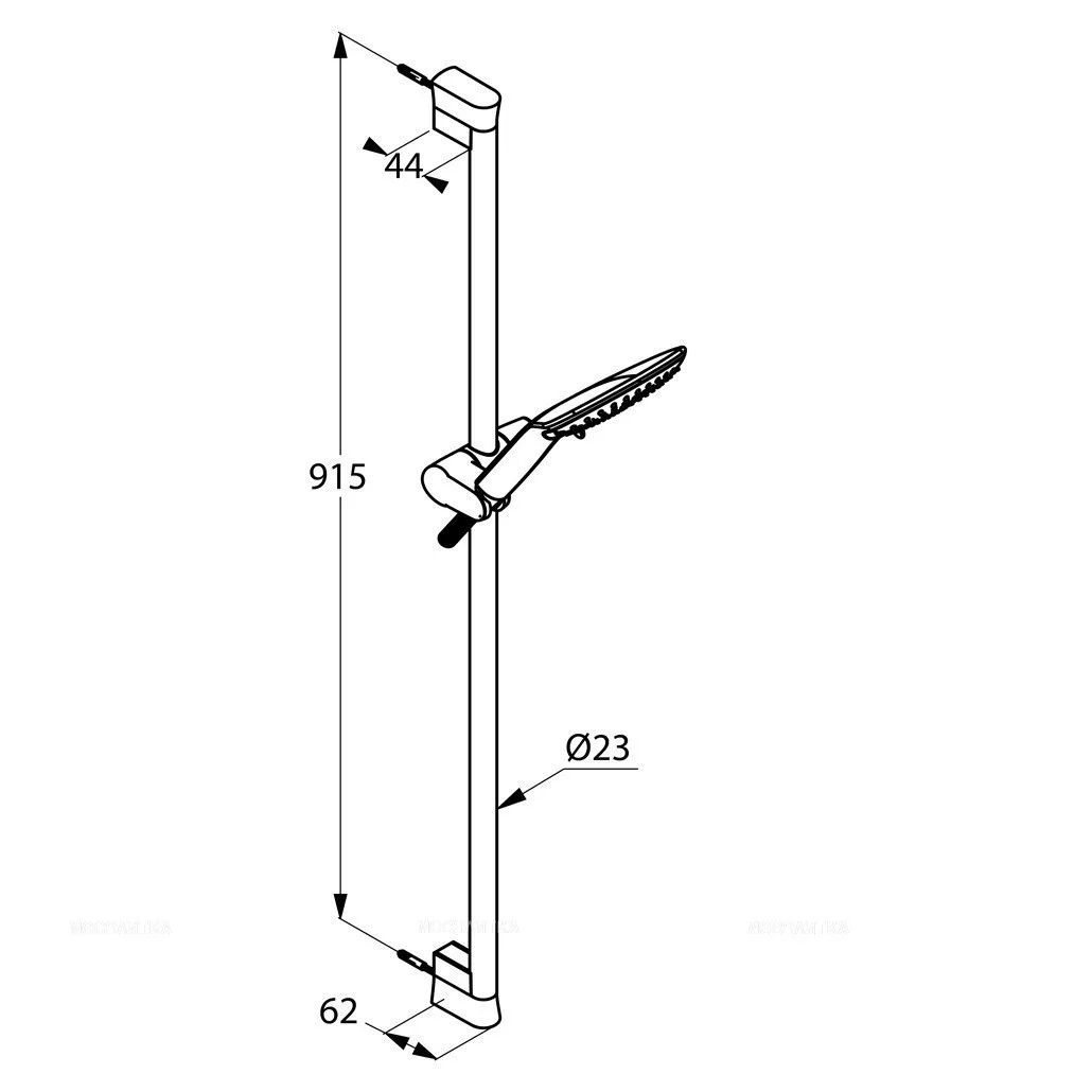 Приобрести kludi душевой гарнитур fizz, 915 мм, белый 6774091-00