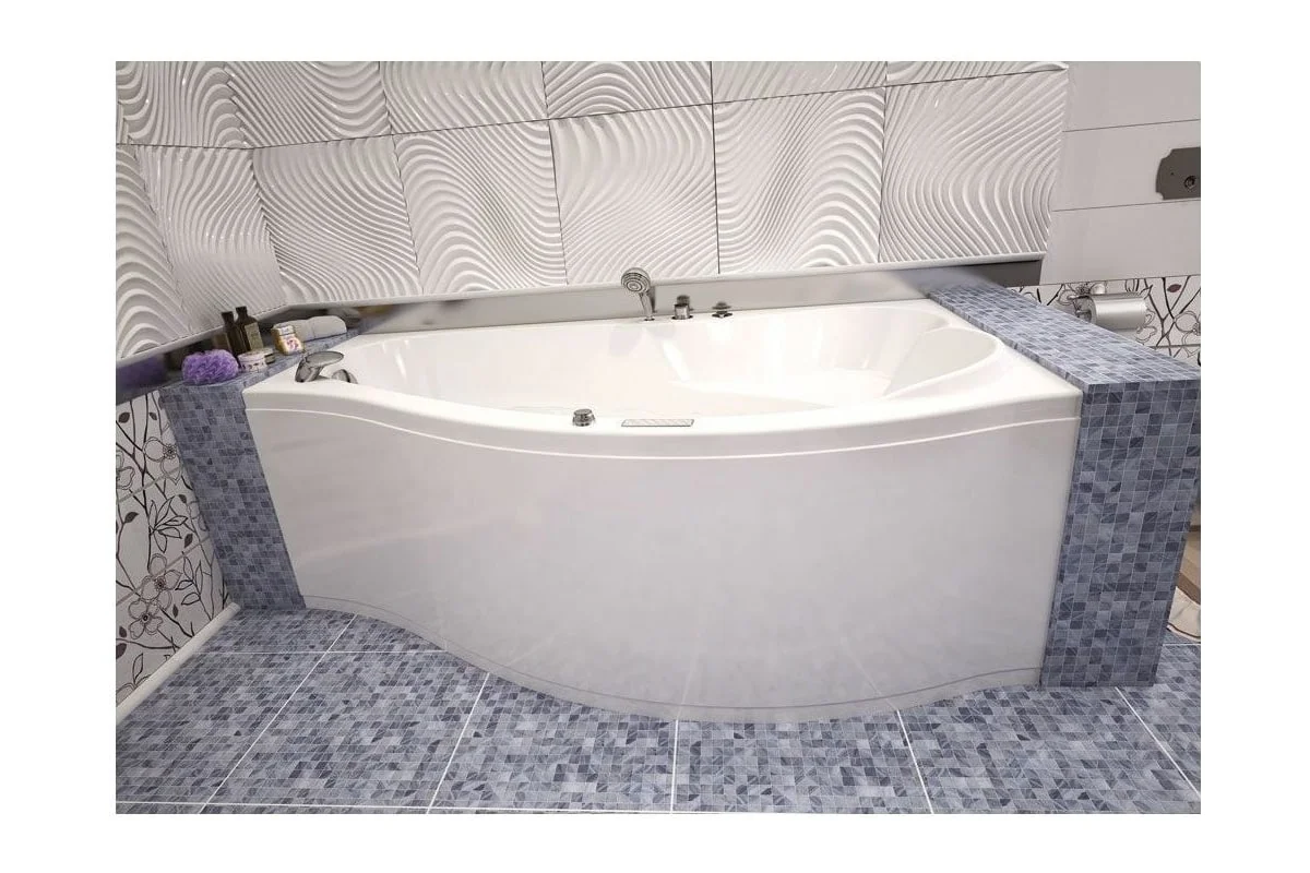 Приобрести aquanet акриловая ванна palma 170x90 см, белая, правая