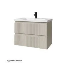 Caprigo Тумба с раковиной FORTE-Smalty STRIPE 80 см, бежевая, эмаль