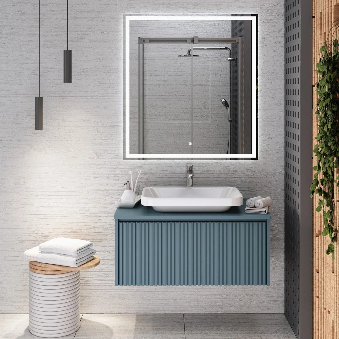 Приобрести aqua de marco тумба подвесная monaco 80см, аквамарин