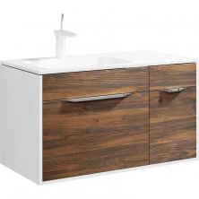 Тумба подвесная с раковиной Aqwella Malaga 90 см Mal.01.09/L/CD, белый/крафт