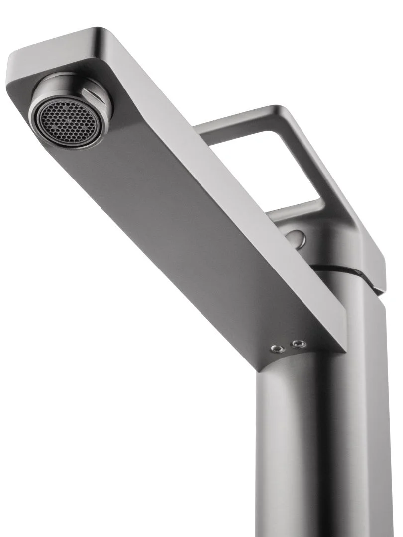 Приобрести смеситель для раковины высокий wonzon & woghand frame, темный графит (ww-88239010-bgm)