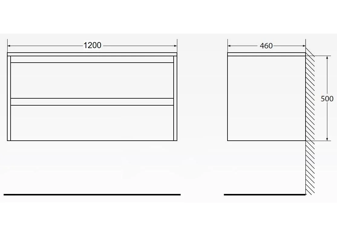 Приобрести тумба подвесная с раковиной belbagno kraft-1200-2c-so-pp 120 см, pino pasadena