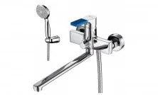 LEMARK Смеситель для ванны Aura, хром\голубой LM0651C