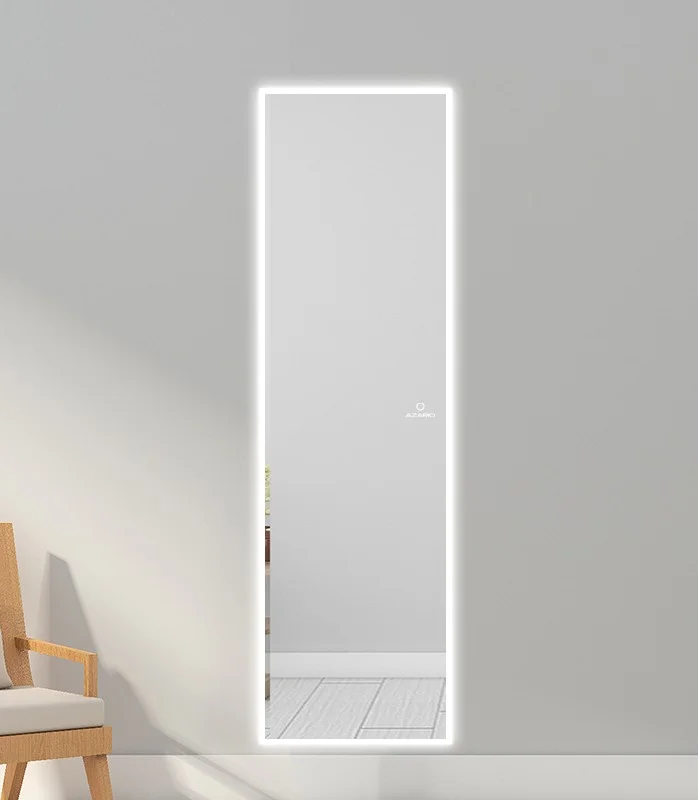 Приобрести azario зеркало 45х160 см, белый, сенсорный выключатель, диммер, az-z-110cs
