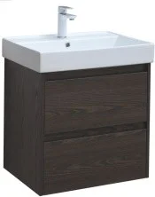 Aquanet Тумба с раковиной Nova Lite 60 см, дуб черный (2 ящика)