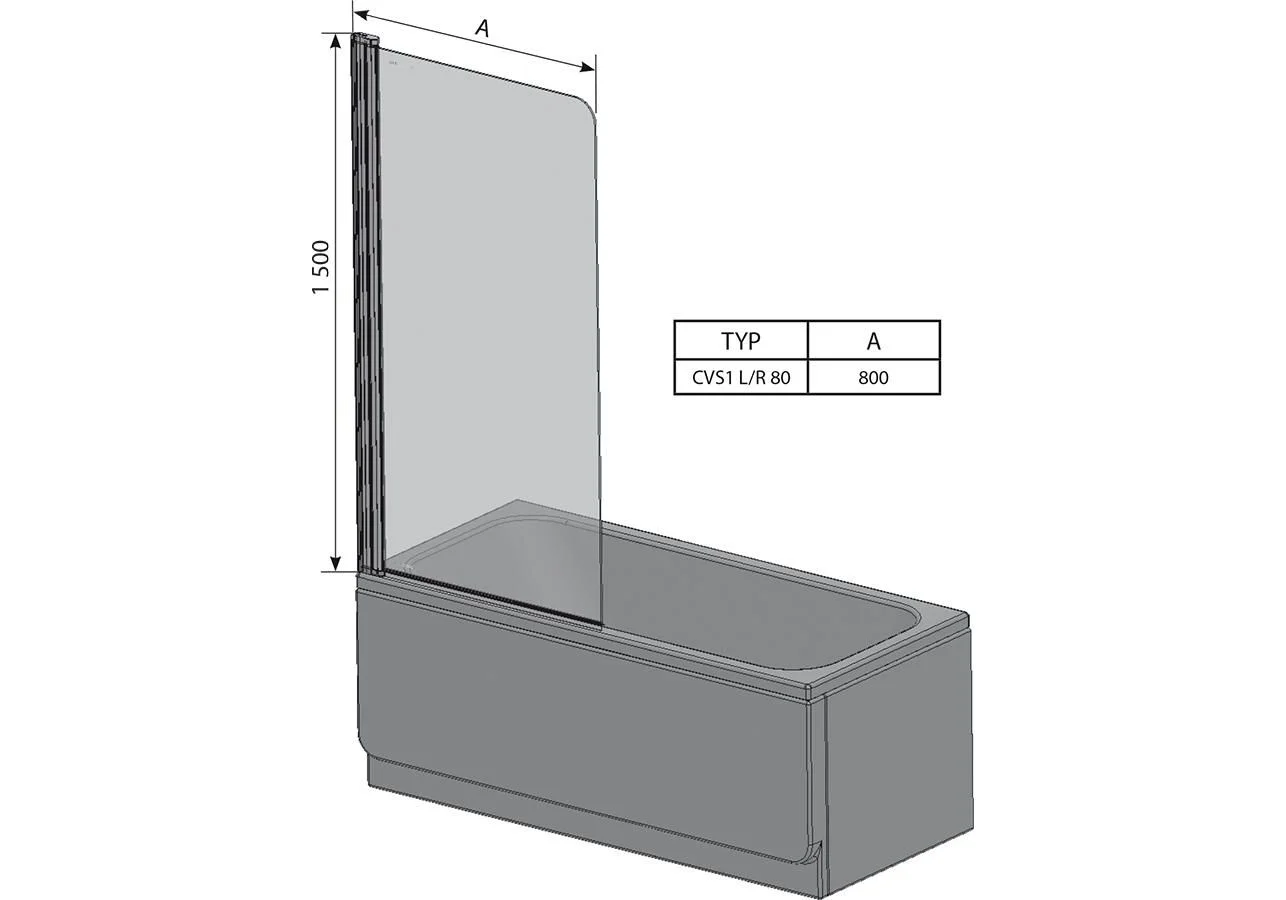 Приобрести ravak шторка для ванны chrome cvs1 80 см 7qr40100z1 r белый/прозрачное