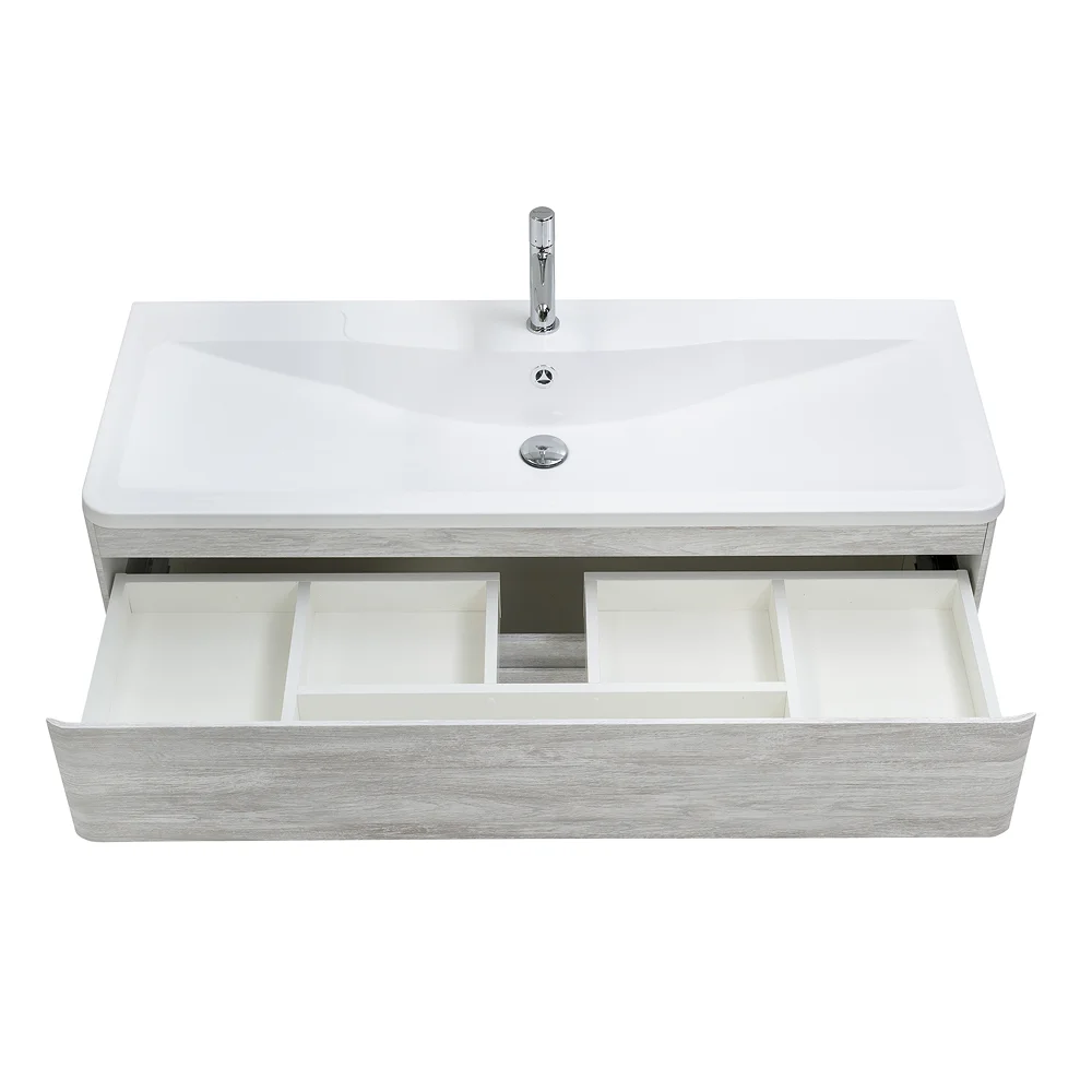 Приобрести belbagno тумба с раковиной albano 120 см, подвесная rovere vintage bianco, белая раковина