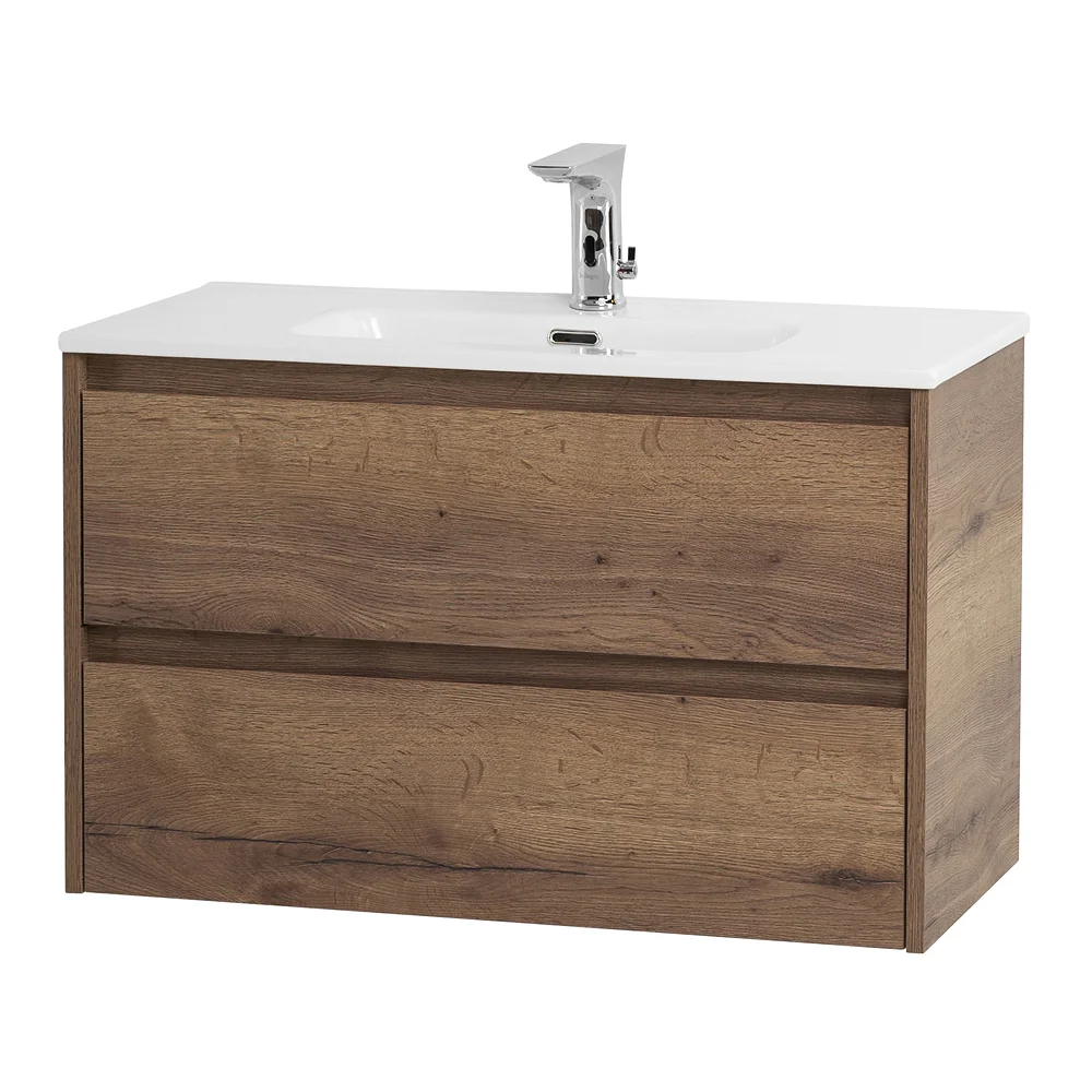 Приобрести belbagno тумба с раковиной kraft 39 80 см, подвесная rovere tabacco, белая раковина