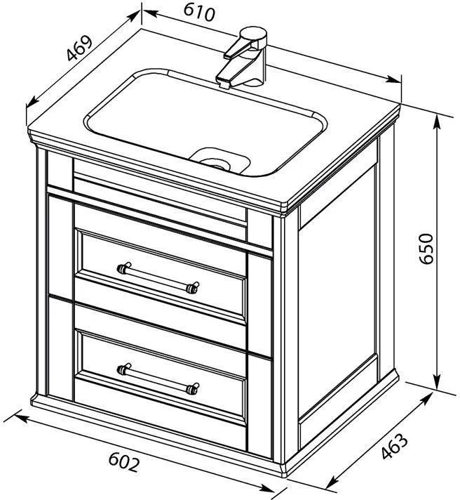 Приобрести aquanet раковина бостон 60х46 см, белая