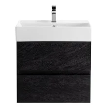 Cezares Тумба с раковиной Molveno 46-60-2C-SO-NR 60 см, Nero, подвесная , черная
