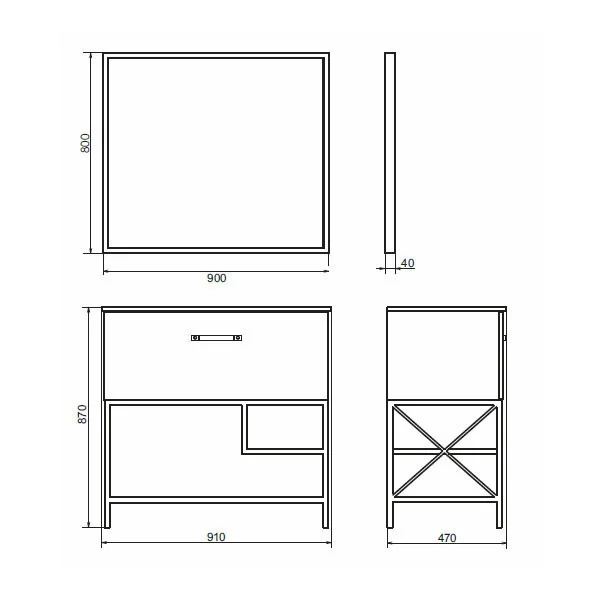 Приобрести сomforty тумба с раковиной "бредфорд-90" дуб темный, черная раковина