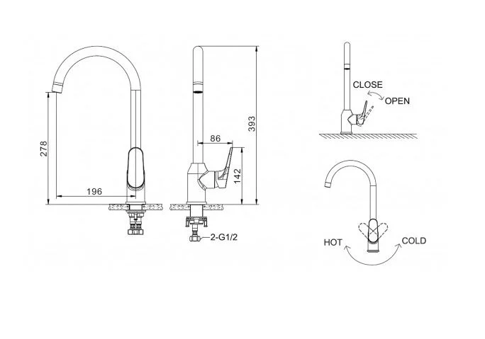 Приобрести смеситель для кухни bravat eler f7191238cp-rus