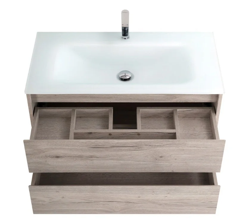 Приобрести тумба подвесная с раковиной belbagno kraft-1000-2c-so-rgb 100 см, rovere galifax bianco