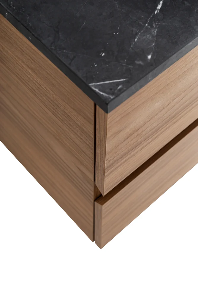 Приобрести cezares тумба со столешницей molveno 46 80 см noce chiaro, черный molveno 46-80-2c-so-nr