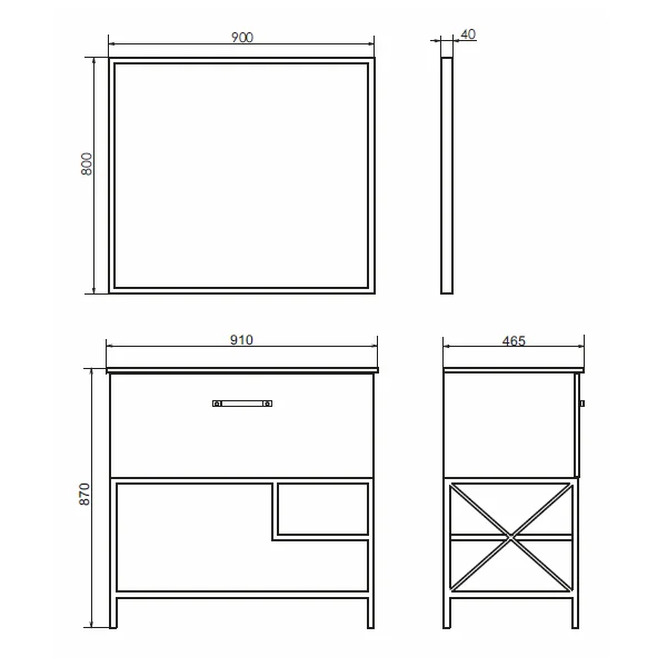 Приобрести сomforty тумба с раковиной "бредфорд-90" дуб темный, черная раковина