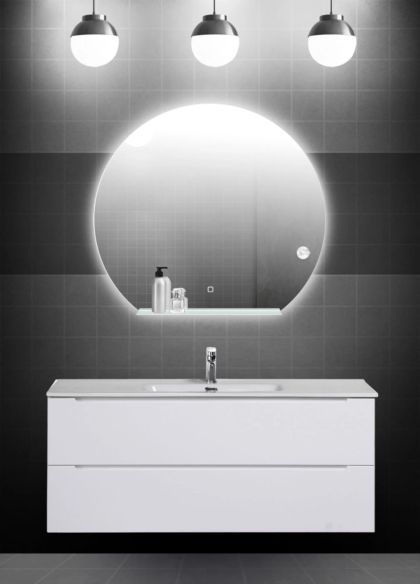 Приобрести belbagno зеркало 90 см spc-rng-900-led-tch-mens