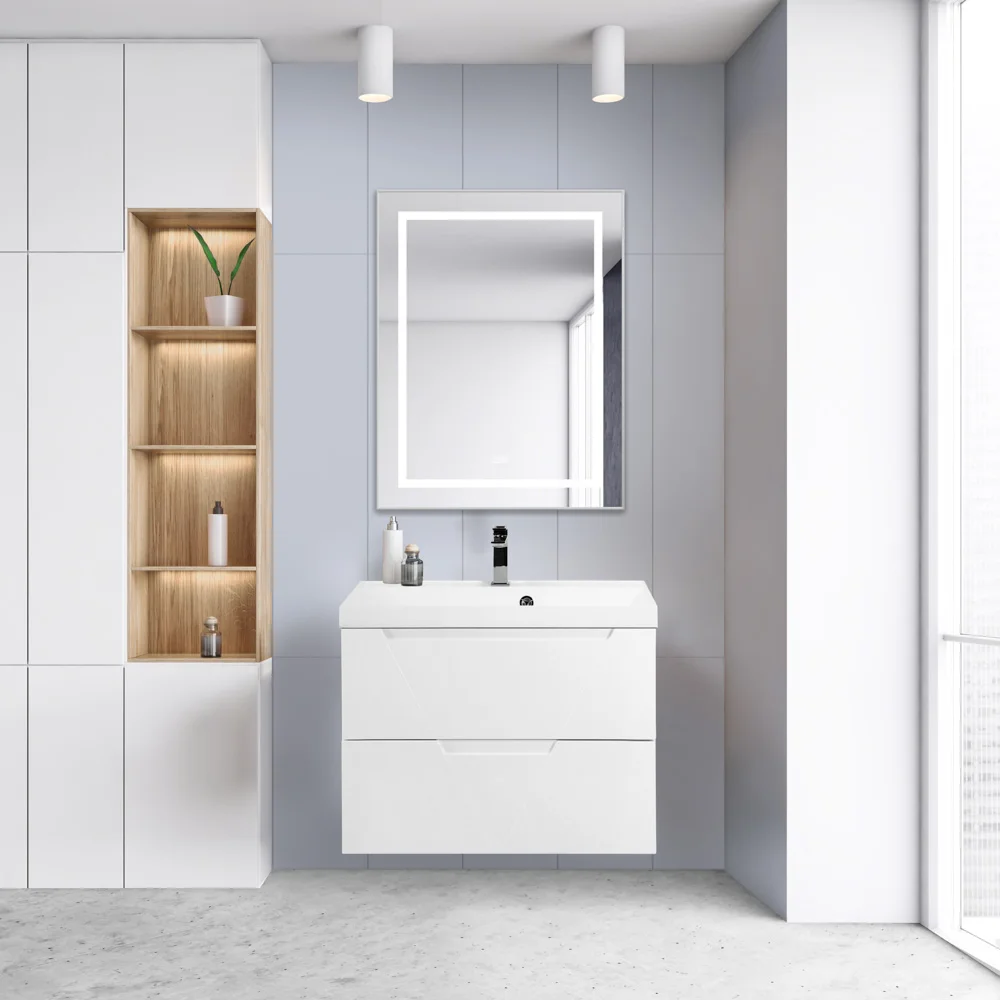 Приобрести belbagno тумба с раковиной vittoria 90 см, подвесная bianco lucido-p, белая раковина