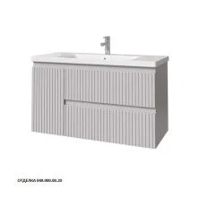 Caprigo Тумба с раковиной FORTE-Smalty STRIPE 100 см, левая, серая, эмаль