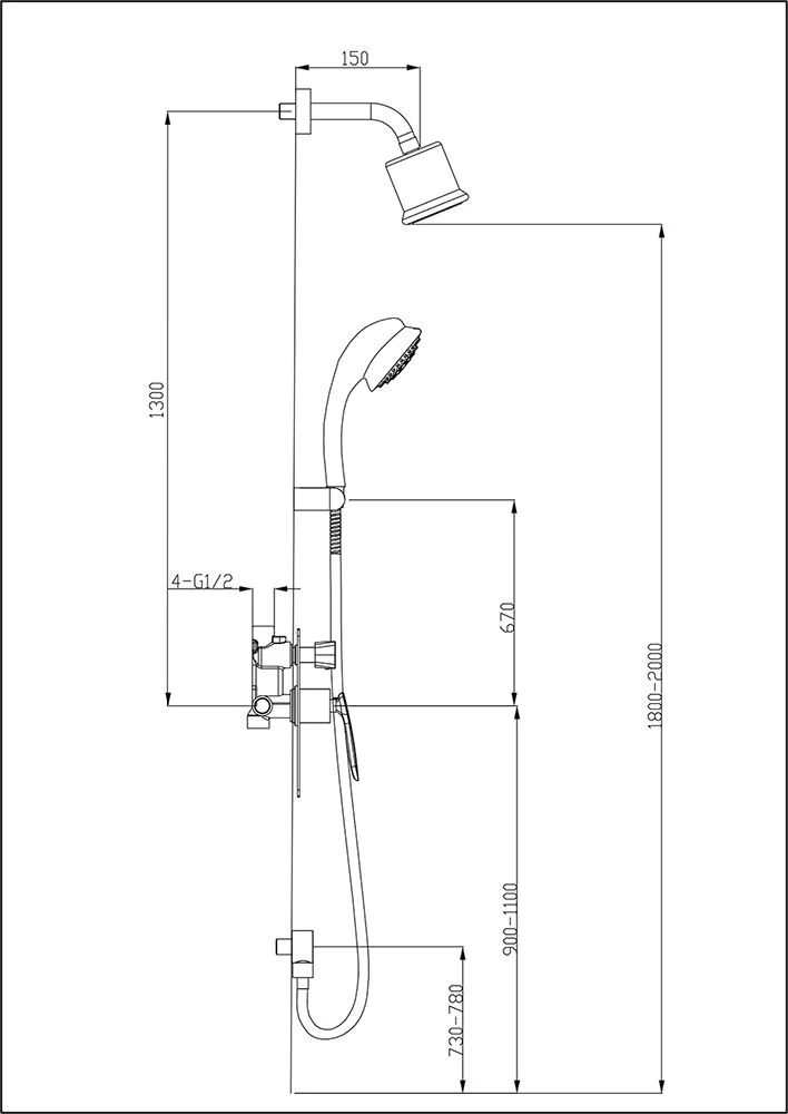 Приобрести душевая система встроенная timo helmi sx-4059/00-16sm хром-белый