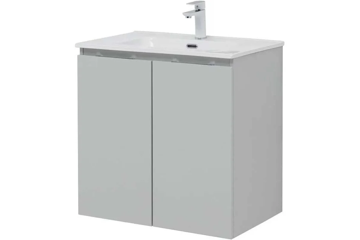 Приобрести aquanet тумба с раковиной алвита new 70 см, 2 дверцы, серый