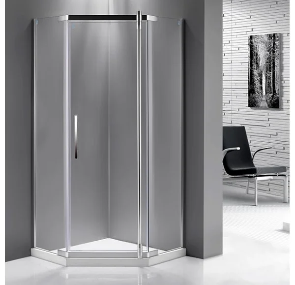 Приобрести ограждение душевое mirsant smart pentagon 90х90 см хром/прозрачное, без поддона