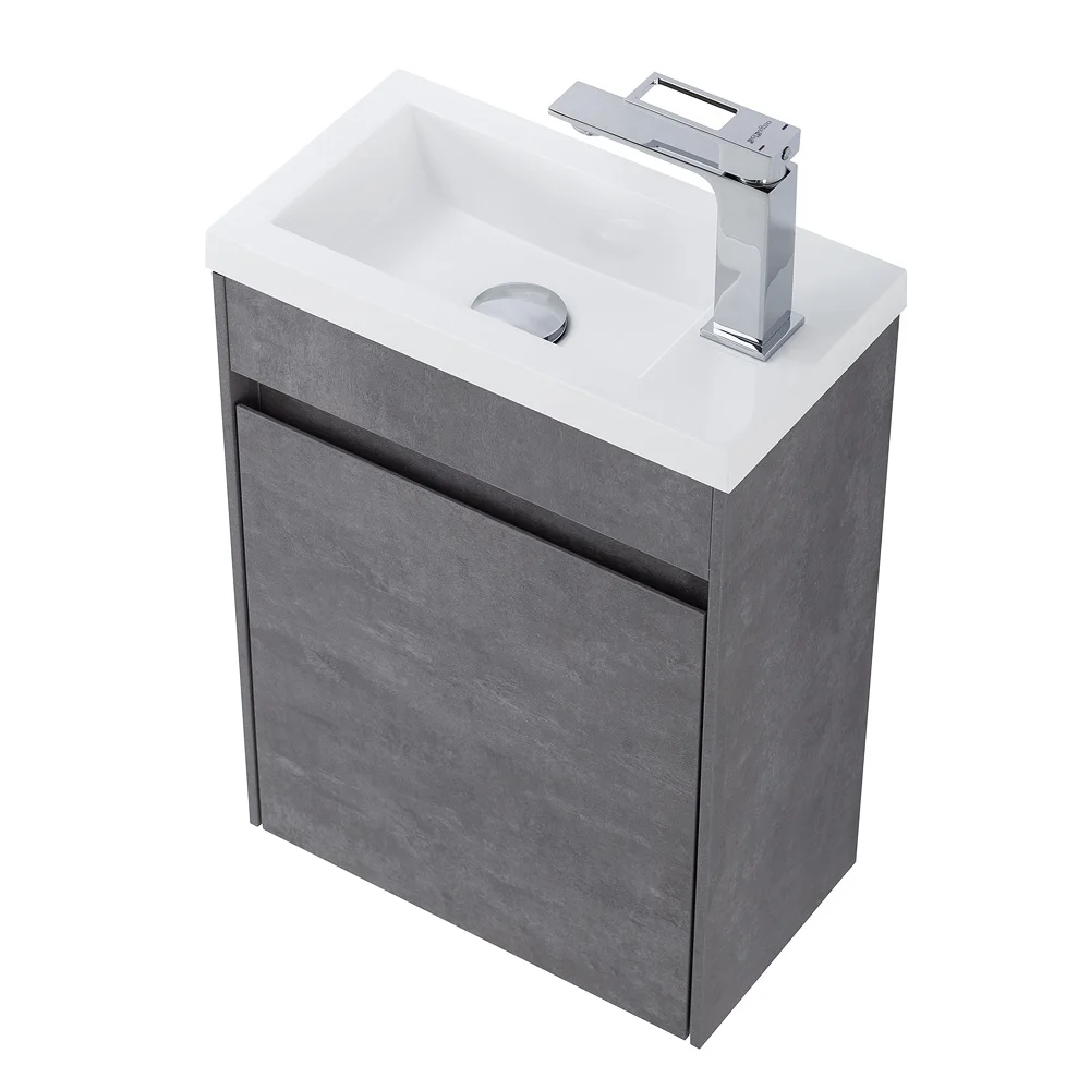 Приобрести belbagno тумба с раковиной pietra mini 40 см, подвесная с дверью 40-l stucco cemento, белая раковина