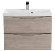 Тумба подвесная с раковиной BelBagno MARINO-650-2C-SO-RG-P 65 см, Rovere Grigio