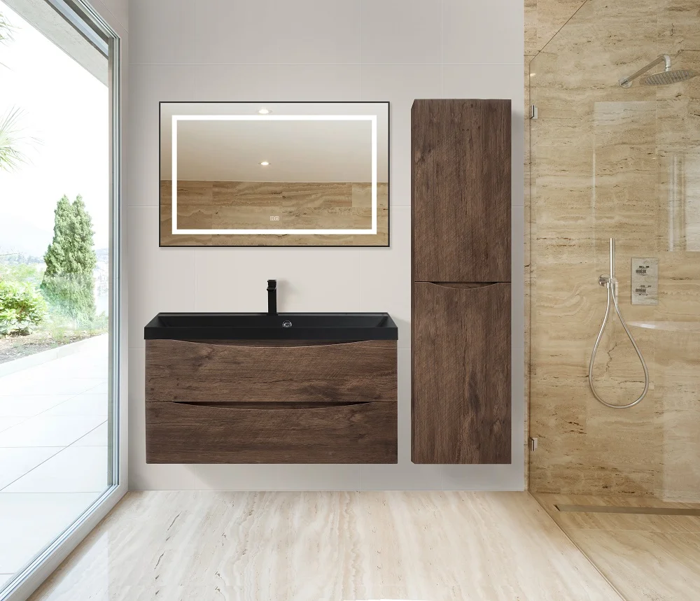 Приобрести belbagno зеркало 98,5х68,5 см spc-kraft-985-685-tch-warm-nero