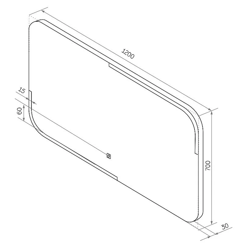 Приобрести continent зеркало с подсветкой raison 120х70 см, сенсорный включатель, белое