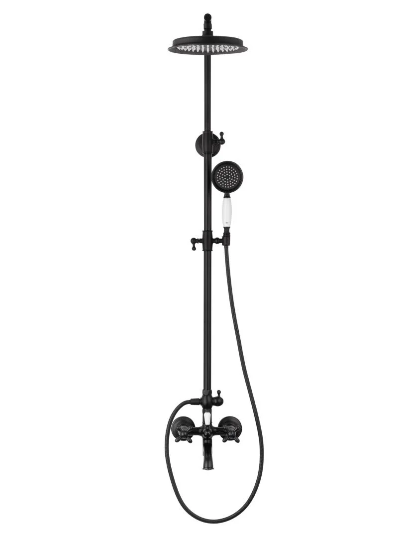 Приобрести душевая система wonzon & woghand retro, черный матовый (ww-88739020-mb)